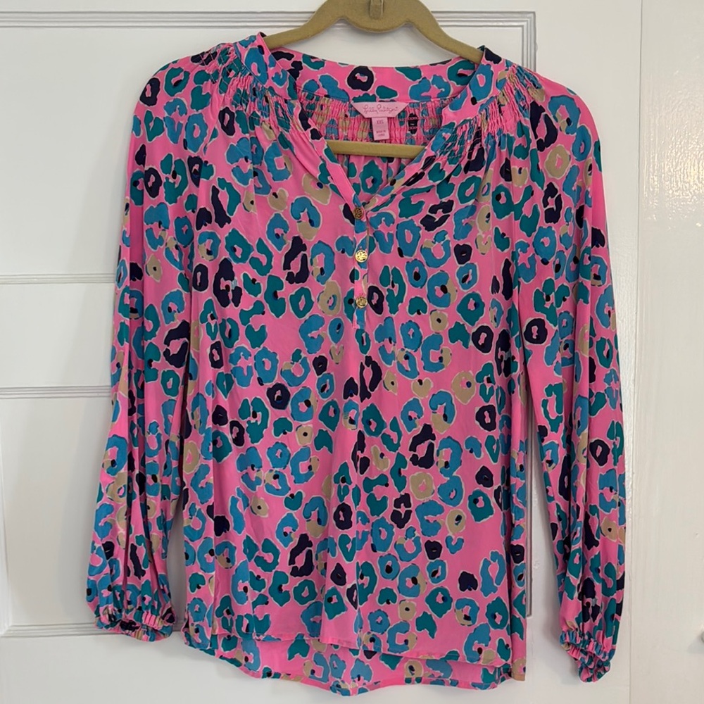 Lilly Pulitzer Elsa Leopard Print Women's Top